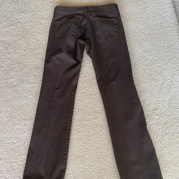 Cynthia Steffe Womens Jeans Style Pants Dark Chocolate Brown Straight Leg USA 8 - Picture 2 of 5